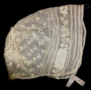 1922.1809 Embroidered muslin cap, British, 1800-1830