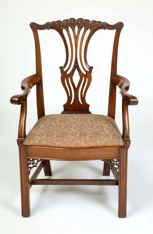 1979.249 Mahogany armchair, British, 1740-1770
