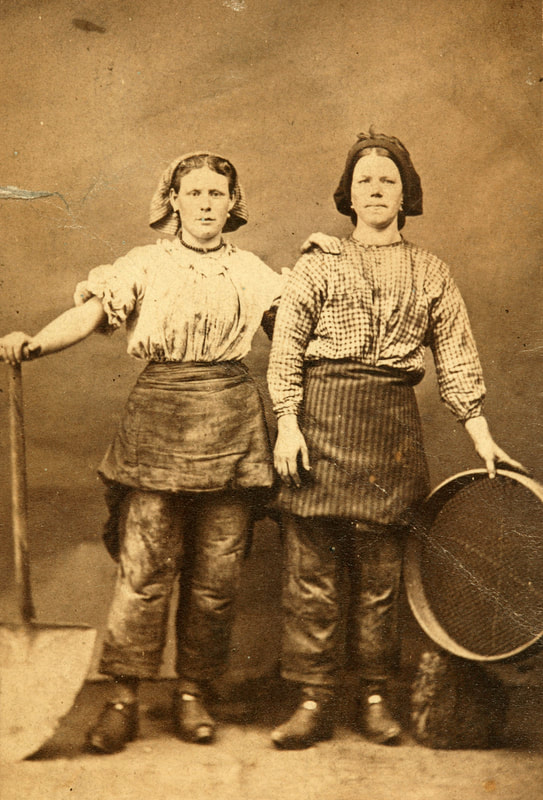 2008.40.9.1 Studio portrait of two workers from the Tredegar Ironworks in Wales, taken by William Clayton, 1865