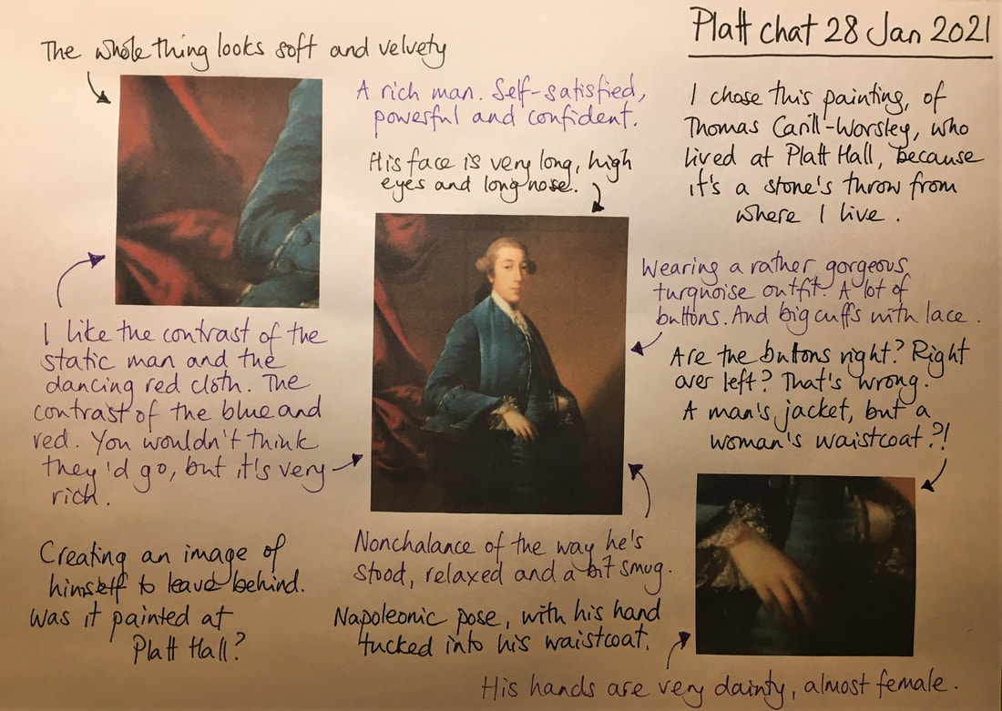 Notes from a conversation about a portrait of Thomas Carill-Worsley, previous resident of Platt Hall.