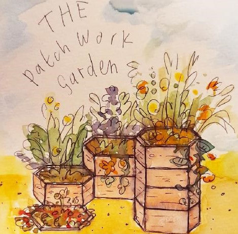 Sketch design for the patchwork garden