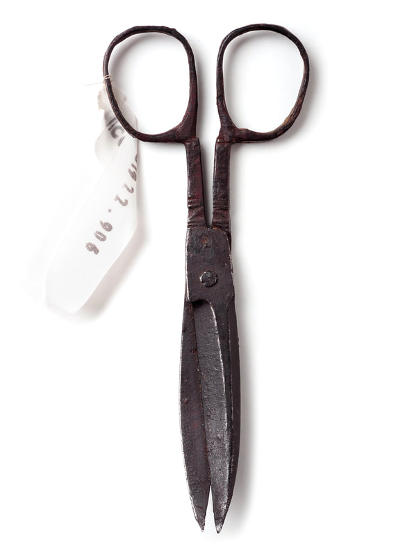 Pair of antique scissors from the Platt Collection.