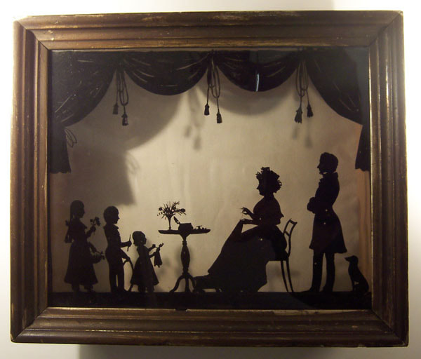 1922.1642 Silhouette, painted on glass, British, 1825-1835