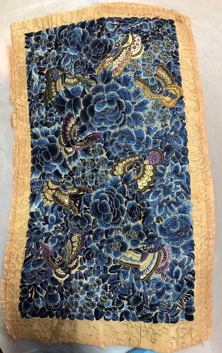 1929.96 Embroidered silk, Chinese, date unknown