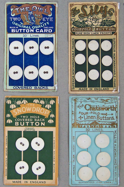 2004.90.2044, Collection of cards of linen-covered buttons, 1870-1930