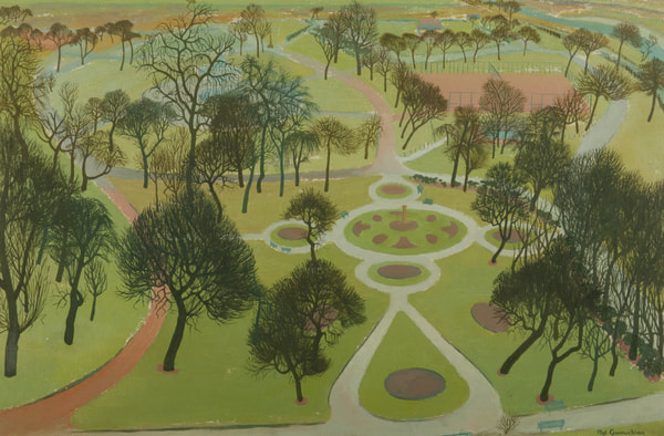 1962.27, Margaret Gumuchian, Peel Park, Salford, 1947-1962, oil on cardboard